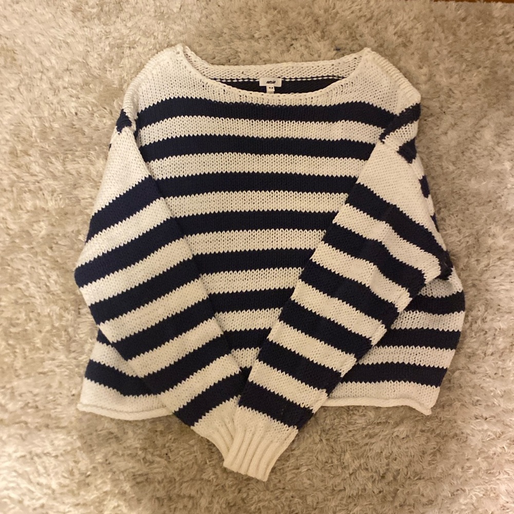 Aerie navy striped sweater